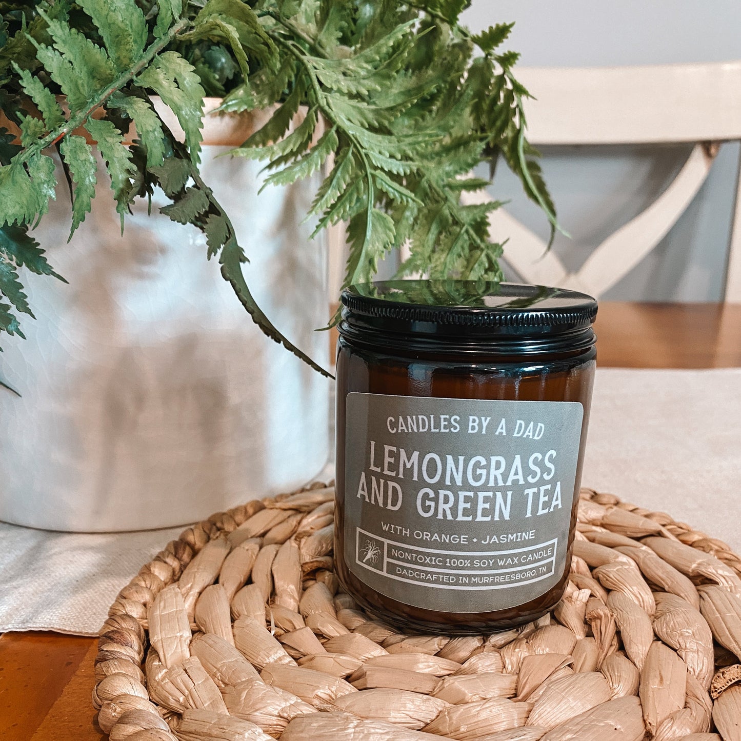 Green Tea and Lemongrass 7oz Candle